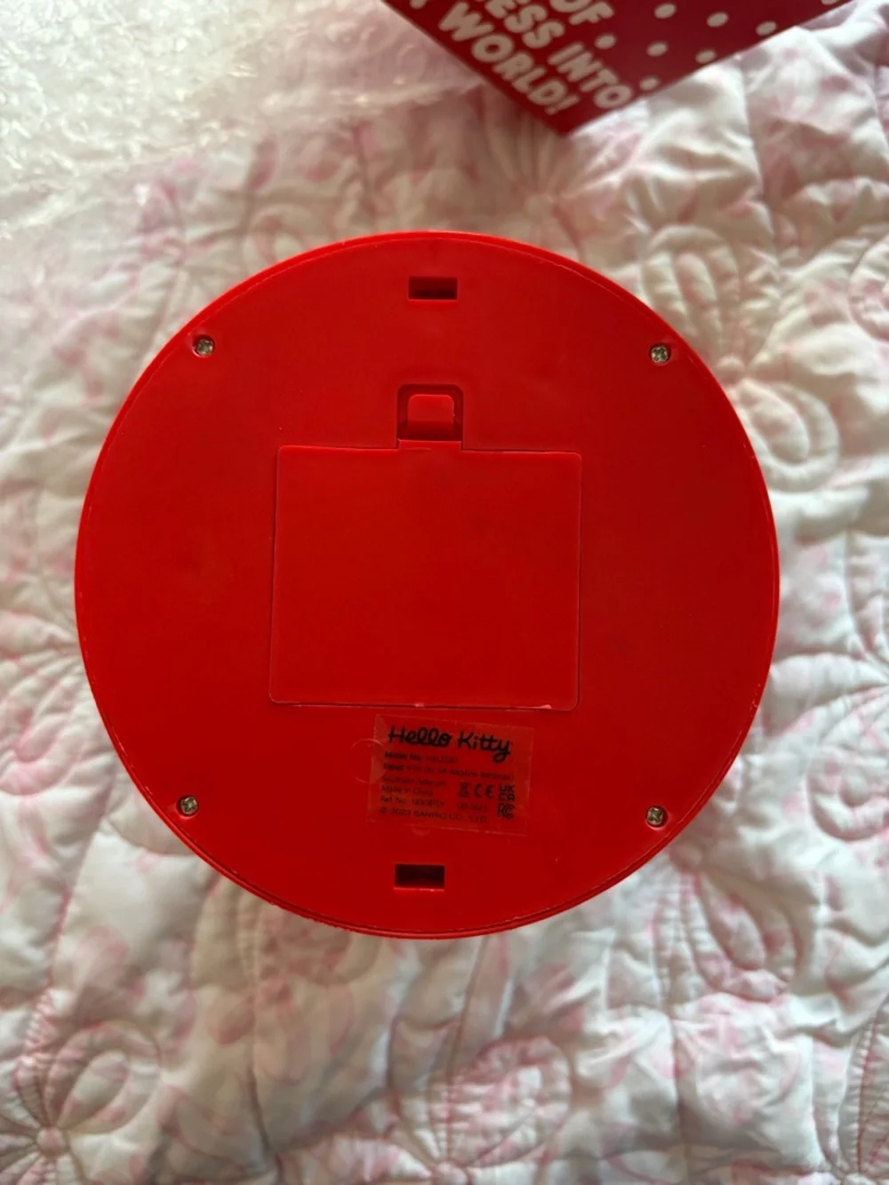 Hello Kitty Red Ambient Table Light with Polka Dot Shade